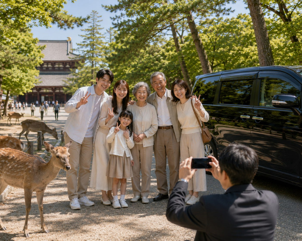 [Departing from Osaka - Kyoto] Kyoto - Nara - Osaka Enjoy a flexible and customized chartered car day trip in Kansai