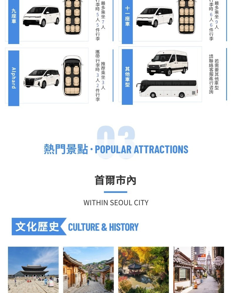 Seoul Suburbs Private Car Charter | Incheon, Nami & Gangneung