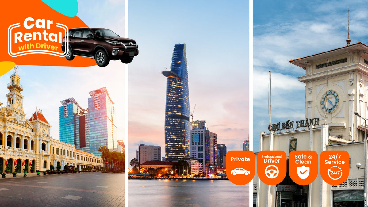 Ho Chi Minh city Private Car with Driver: 4 - 8 - 12 Hours