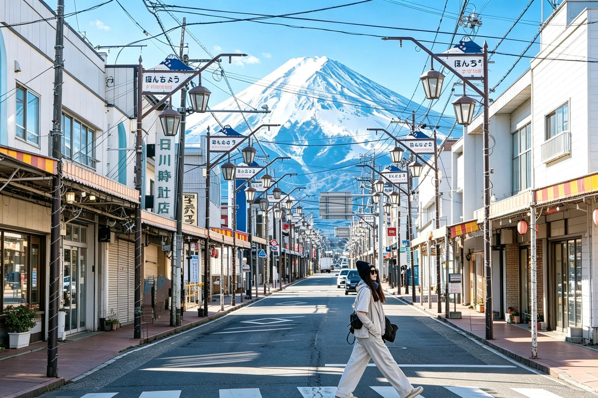 (Mount Fuji Popular Photo Spots Private Customized Charter) Mount Fuji Arakurayama Sengen Park & Hikawa Clock Shop & Lawson Convenience Store & Oshino Hakkai & Oishi Park Day Trip Hotel Pickup and Drop - off from Tokyo