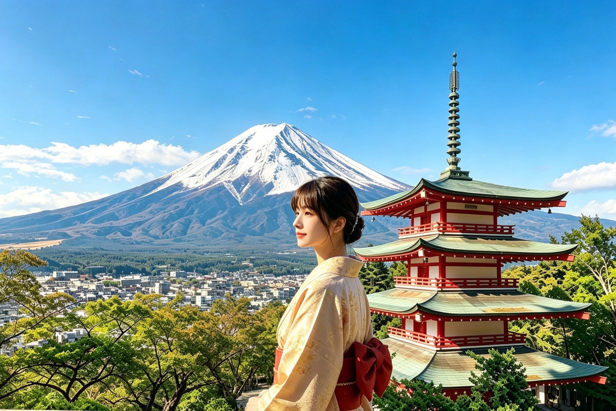 (Mount Fuji Popular Photo Spots Private Customized Charter) Mount Fuji Arakurayama Sengen Park & Hikawa Clock Shop & Lawson Convenience Store & Oshino Hakkai & Oishi Park Day Trip Hotel Pickup and Drop - off from Tokyo